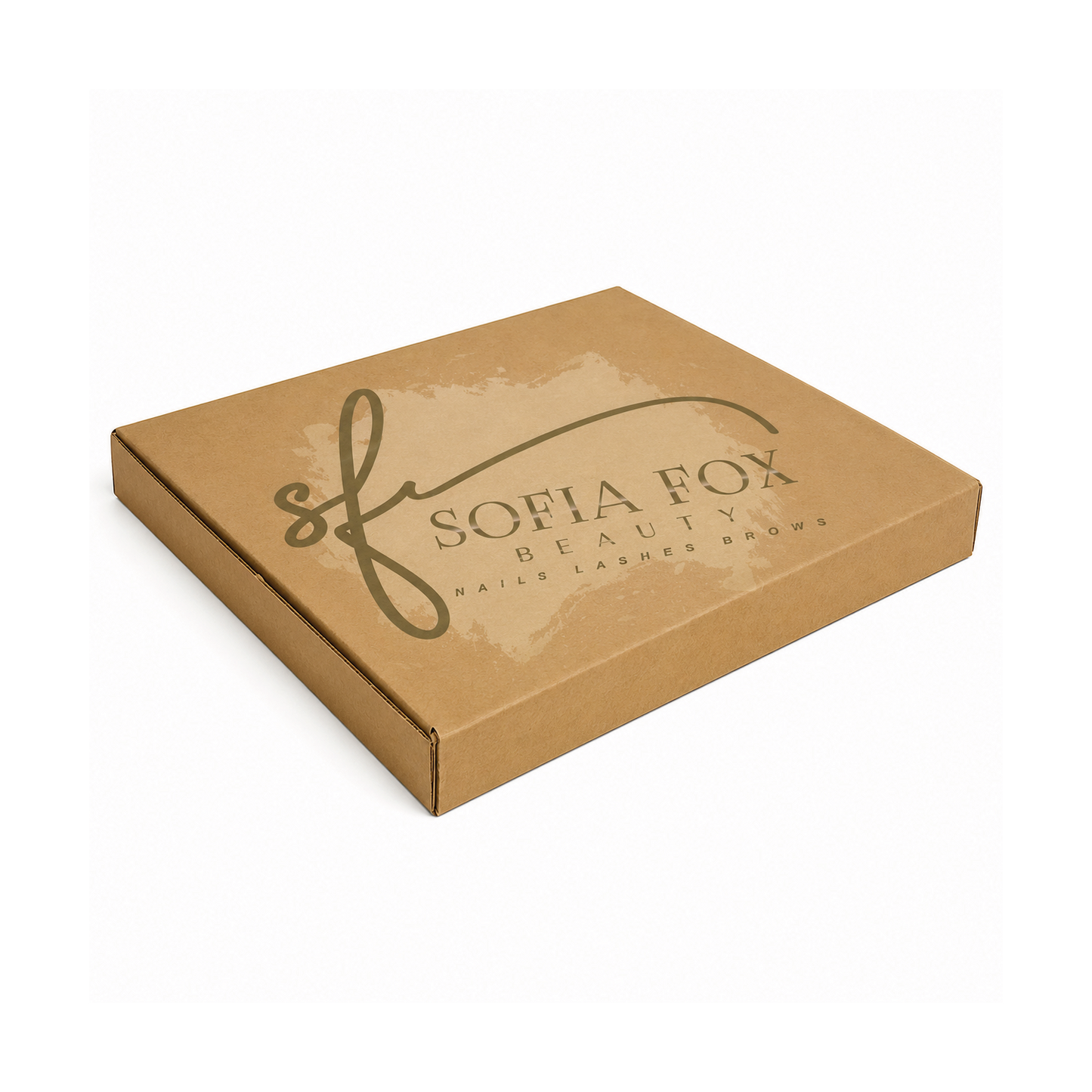 Custom Printed Brown Corrugated Postal Box, Peel & Seal, Royal Mail Large Letter Size