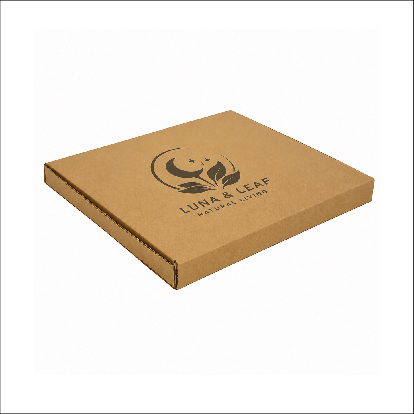 Custom Printed Brown Corrugated Postal Box, Peel & Seal, Royal Mail Large Letter Size