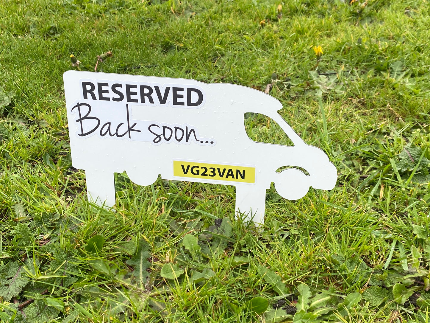 Reserved Sign for Motorhome Camper Caravan