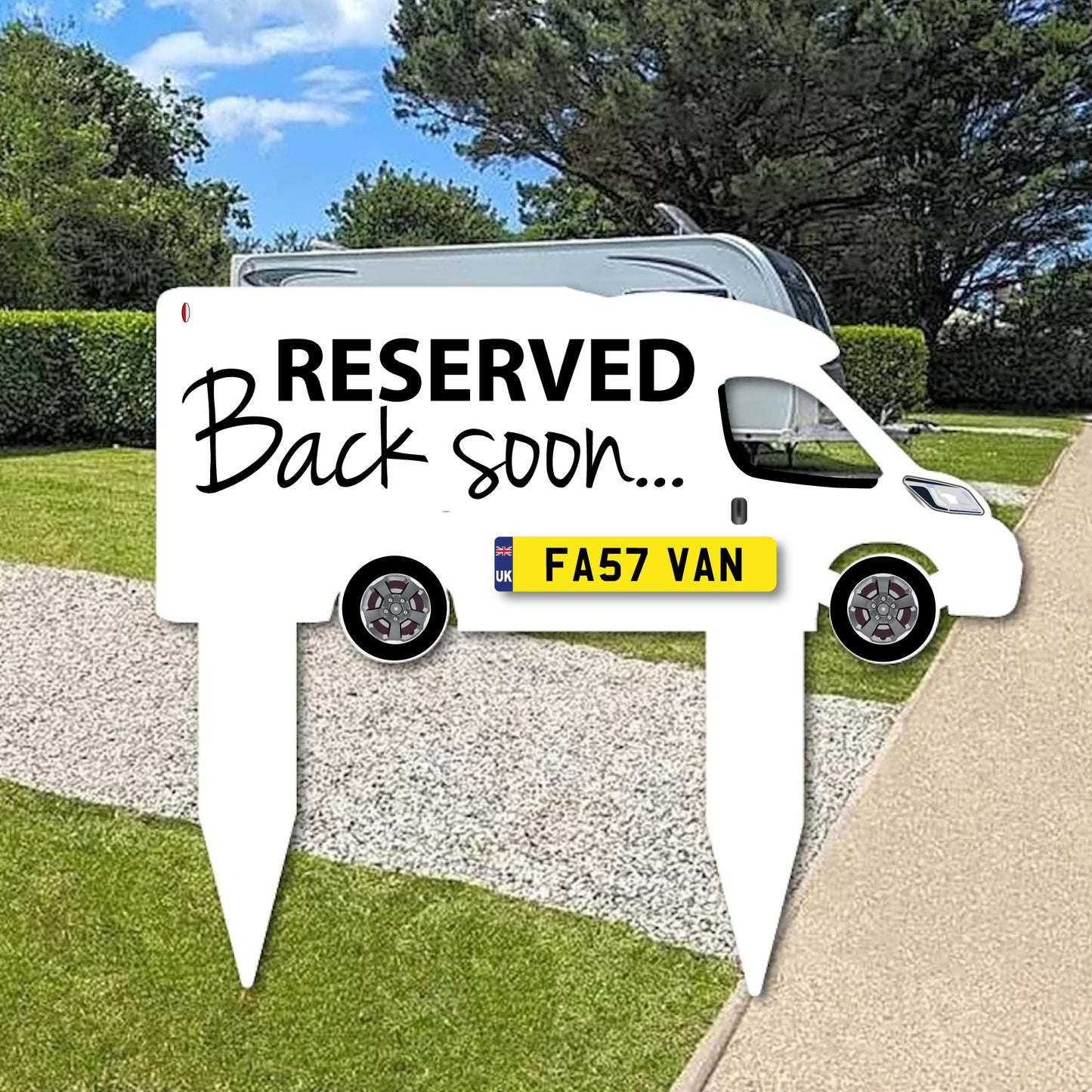 Reserved Sign for Motorhome Camper Caravan