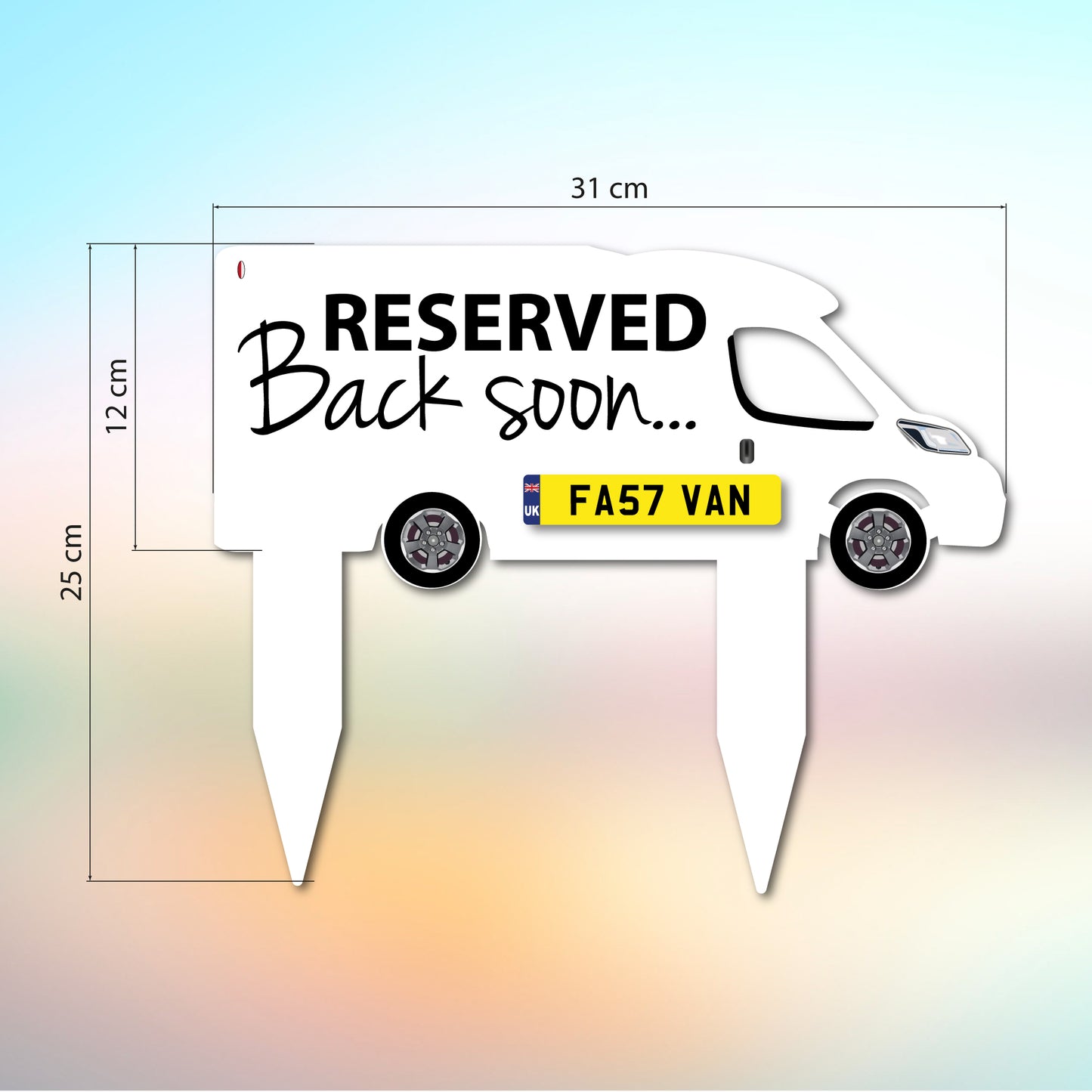 Reserved Sign for Motorhome Camper Caravan