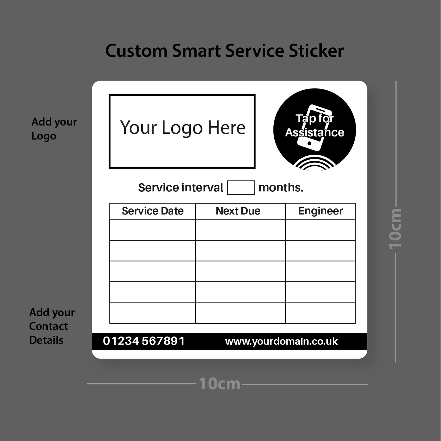 Customised Smart Service Sticker