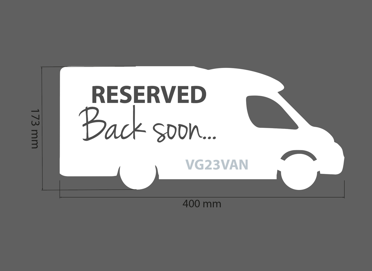 Reserved Sign for Motorhome Camper Caravan